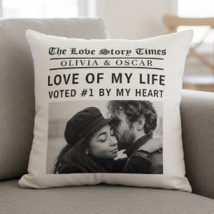 Coussin Photo d'histoire d'amour personnalisée