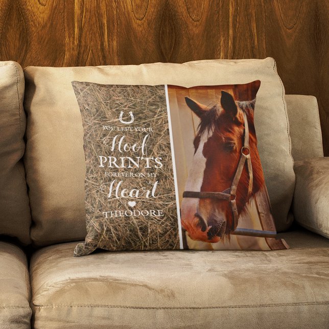 Coussin Photo du Mémorial Rustique Horse (Créateur téléchargé)