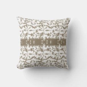 Coussin photo en noir et blanc d'un motif