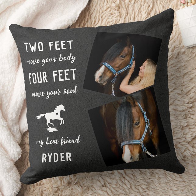 Coussin Photo Equine moderne Personnalisé Cheval Lover (Créateur téléchargé)