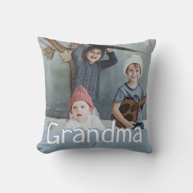 Coussin Photo Grandma moderne et citation Cute Cadeau Cush (Recto)