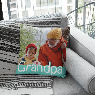 Coussin Photo Grandpa moderne et citation Cute Cadeau Cush