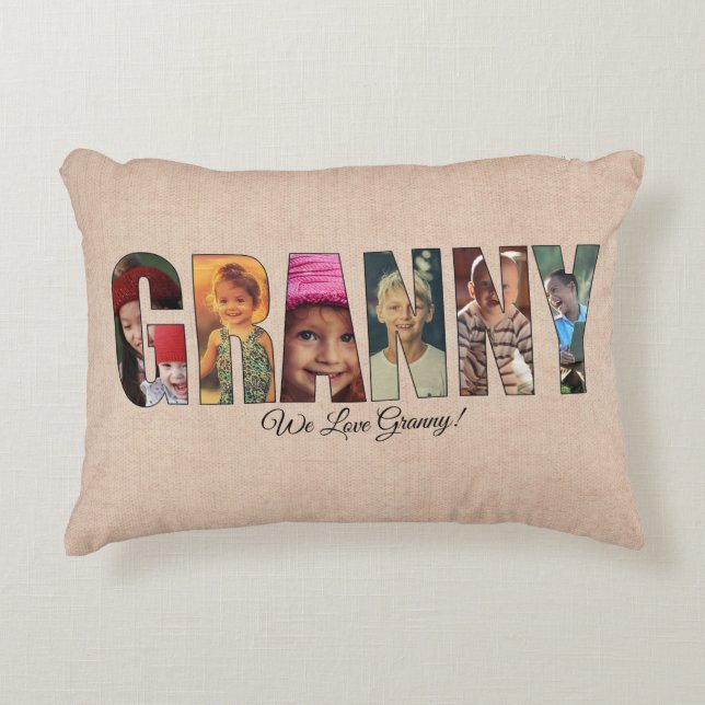Coussin photo GRANNY, Ajouter des images, Message  (Devant)
