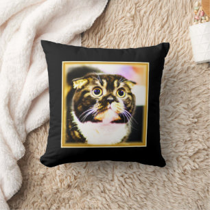 Coussin Photo Hilarious d'un Chat Drôle. Commandez dès mai