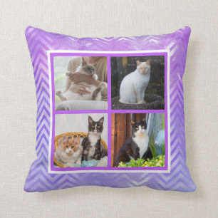 Coussin Photo iridescente d'animaux familiers de pastels