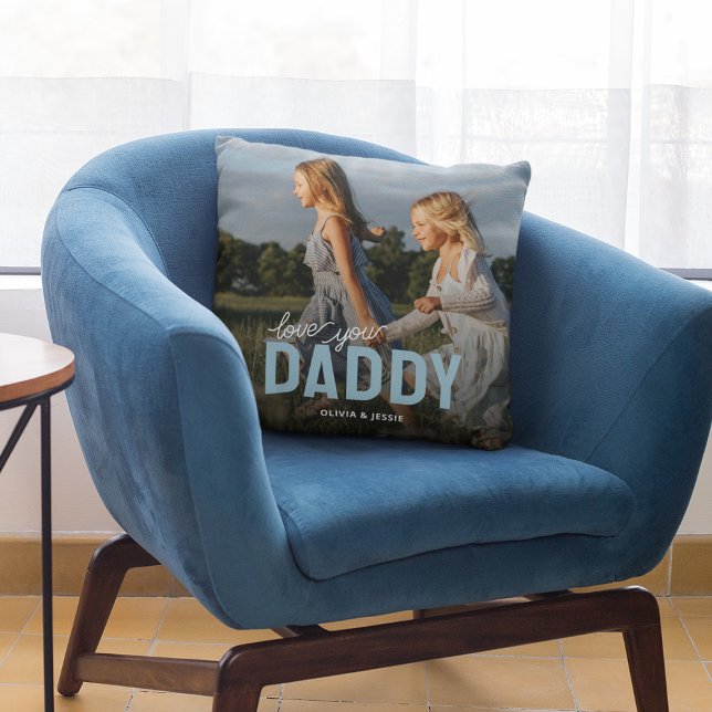Coussin Photo Je t'aime Papa (Créateur téléchargé)