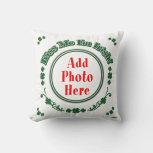 Coussin PHOTO Kiss Me I m Irish - Green Circle