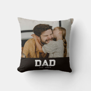Coussin Photo moderne gras noir établie par papa