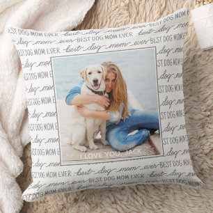 Coussin Photo moderne Grey Chien Maman