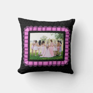 Coussin Photo moderne Meilleurs amis Dentelle nuptiale Pur