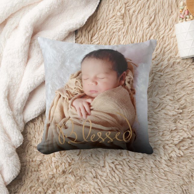 Coussin Photo Nouveau bébé béni  (Couverture)