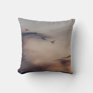 Coussin photo oiseaux abstraite throw pillow