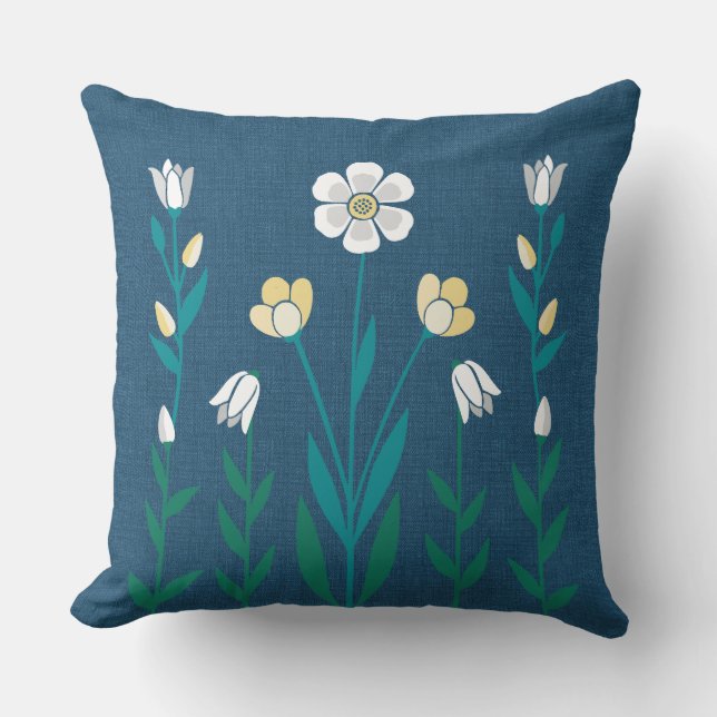 Coussin Photo Parfait Jardin bleu marine (Recto)