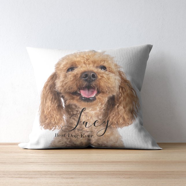 Coussin Photo personnalisé de Poodle sur mesure (Créateur téléchargé)