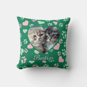 Coussin photo personnalisé - Empreinte de patte de
