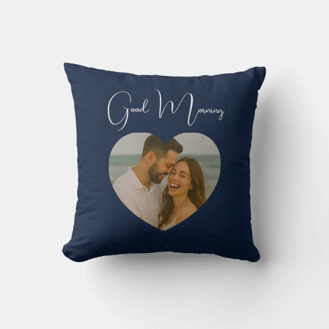 Coussin photo personnalisé Good Morning & Good Nig (Recto)