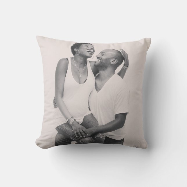 Coussin Photo personnalisée à double face personnalisée (Recto)