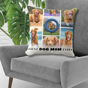 Coussin Photo personnalisée Collage Chien Maman