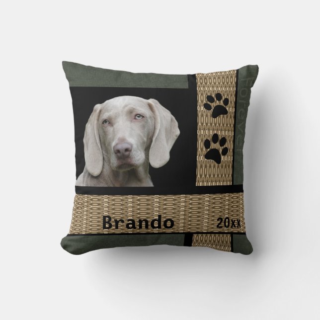 Coussin Photo personnalisée de chien (Recto)