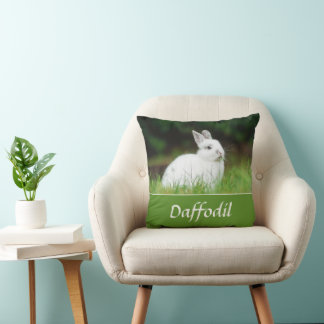 Coussin Photo personnalisée de lapin d'animal de compagnie