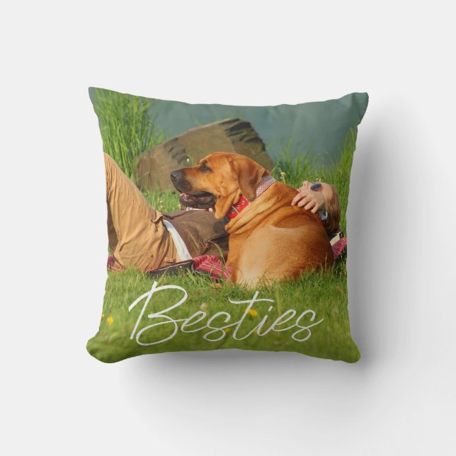 Coussin Photo personnalisée des meilleurs amis (Recto)