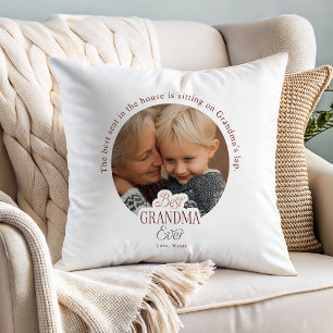Coussin Photo personnalisée Meilleure Grand-Mère de tous l