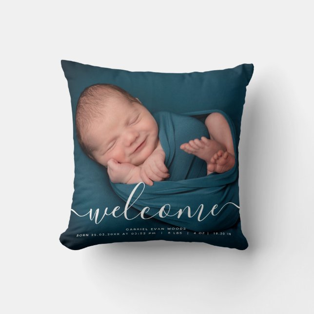 Coussin Photo personnalisée - Script d'accueil superpositi (Recto)
