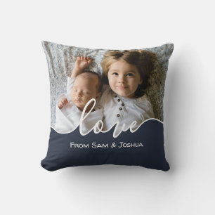 Coussin Photo personnalisée Script Love Mothers Day Coussi