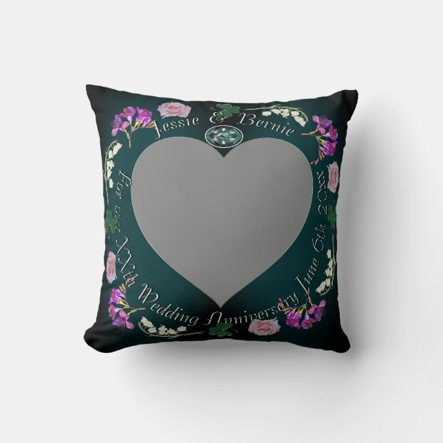 Coussin Photo pour l'anniversaire de mariage personnalisé (Recto)