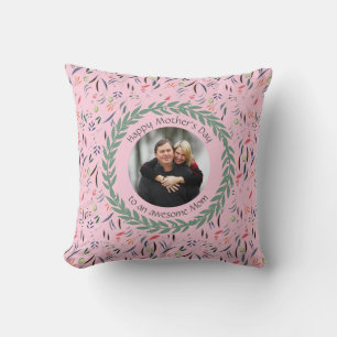 Coussin Photo rose Floral MOM