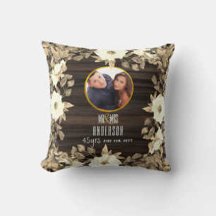 Coussin PHOTO RUSTIQUE Mer.Anniversaire N'IMPORTE QUELLE É