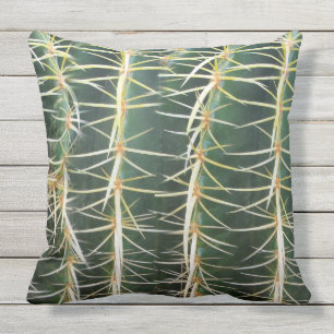 Coussin Photo verte tropicale de cactus de sphère
