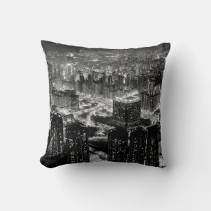 Coussin Photographie d'art de la ville de Hong Kong en con