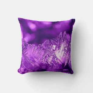 Coussin Photographie de glace violette