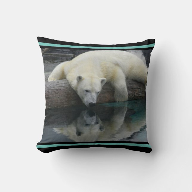 Coussin Photographie de la faune Ours polaire (Recto)