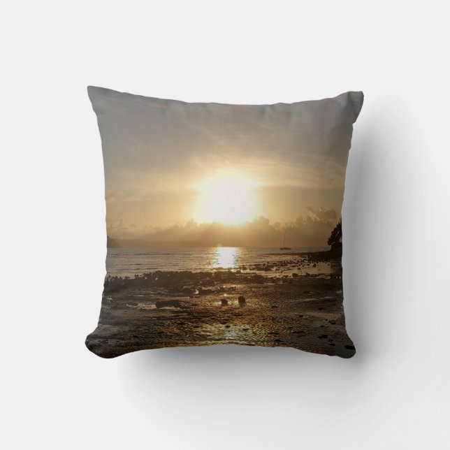 Coussin Photographie de la nature du coucher de soleil sau (Recto)