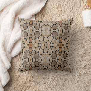Coussin Photographie d'un motif d'empilement de rondins de