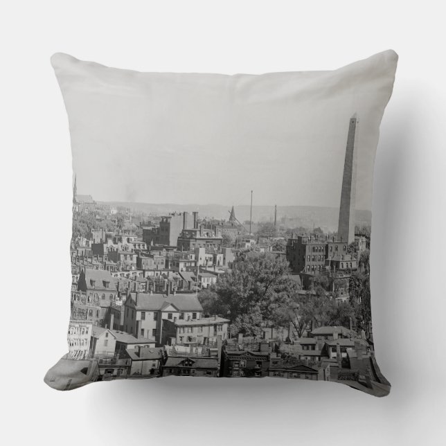 Coussin Photographie vintage de Charlestown le (Recto)