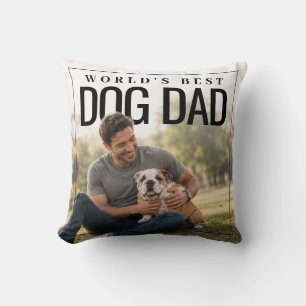 Coussin PhotoPop Meilleur Papa Chien du Monde