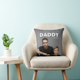 Coussin PhotoPop Papa Est Année Personnalisée Photo 2026 T