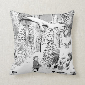 Coussin Photos cachées Enfants dans l'oreiller à la neige