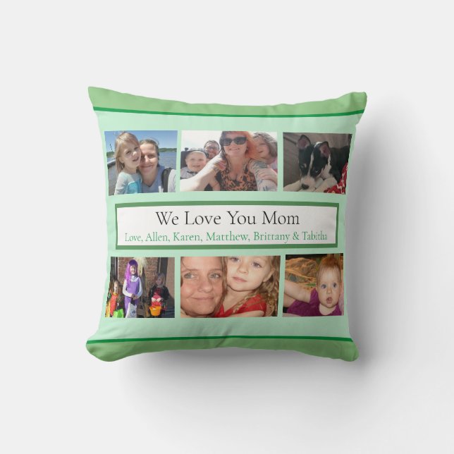 Coussin Photos de famille personnalisées (Recto)