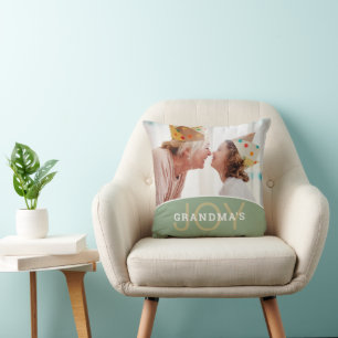 Coussin Photos de la Joie de grand-mère moderne 2