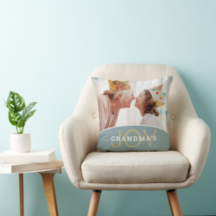 Coussin Photos de la Joie de grand-mère moderne 2