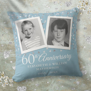 Coussin Photos d'enfance pour un anniversaire de mariage d