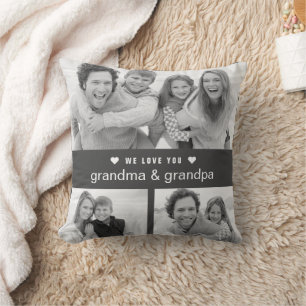 Coussin Photos en noir et blanc pour la fête moderne des g