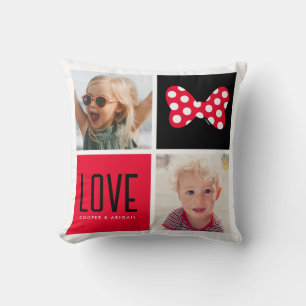 Coussin Photos personnalisés   Minnie Souris Bow