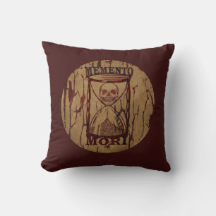 Coussin Phrase latin - Saisir Le Jour - Crâne Memento Mori