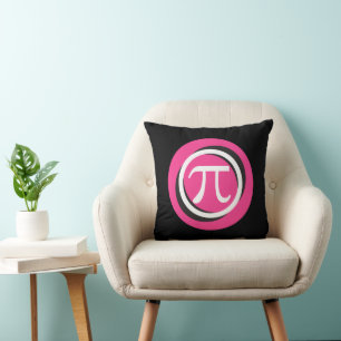Coussin Pi Symbole ROSE et cercles Cool