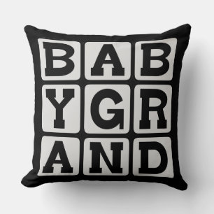 Coussin Piano à queue de bébé, instrument de musique